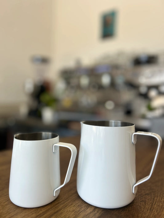 Rhino Pro Stealth Milk Pitcher 600ml and 360 ML (White) Barista Accessories | Perth Coffee Exchange
