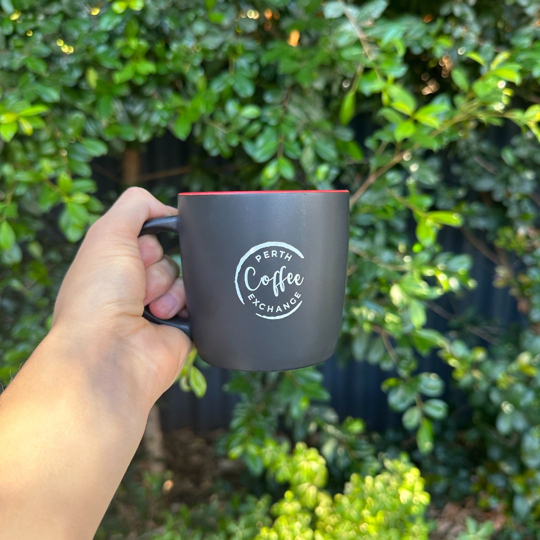Perth Coffee Exchange Black Ceramic Coffee Mug