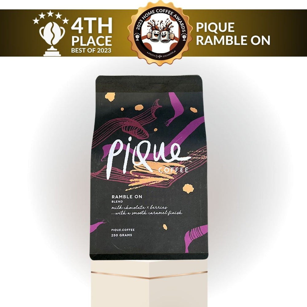 Pique Ramble on  coffee wins 4th Place in the Best of 2023 Home Coffee Awards at Perth Coffee Exchange