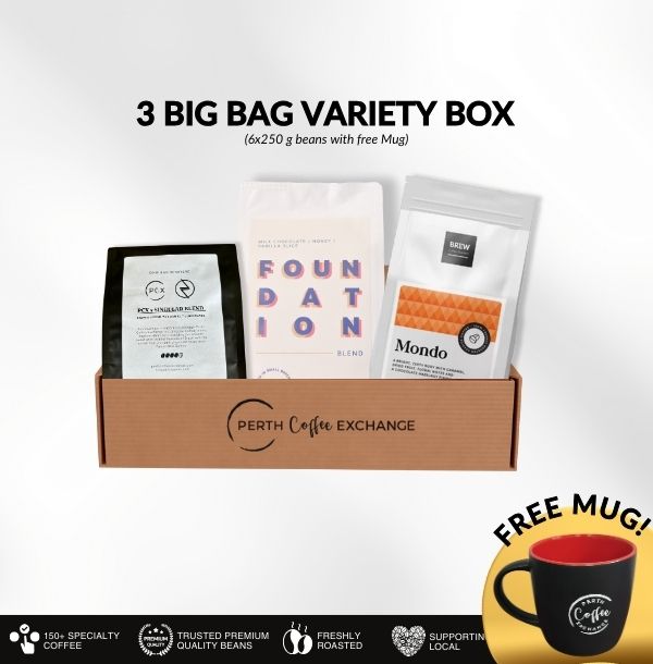 3 Big Bag Variety Box with freemug __PerthCoffeeExchange