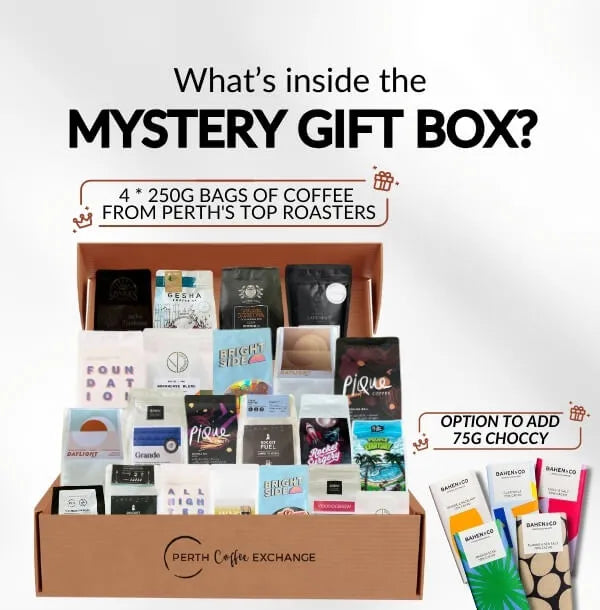 Premium Coffee Beans inside a Mystery Box | Perth Coffee Exchange
