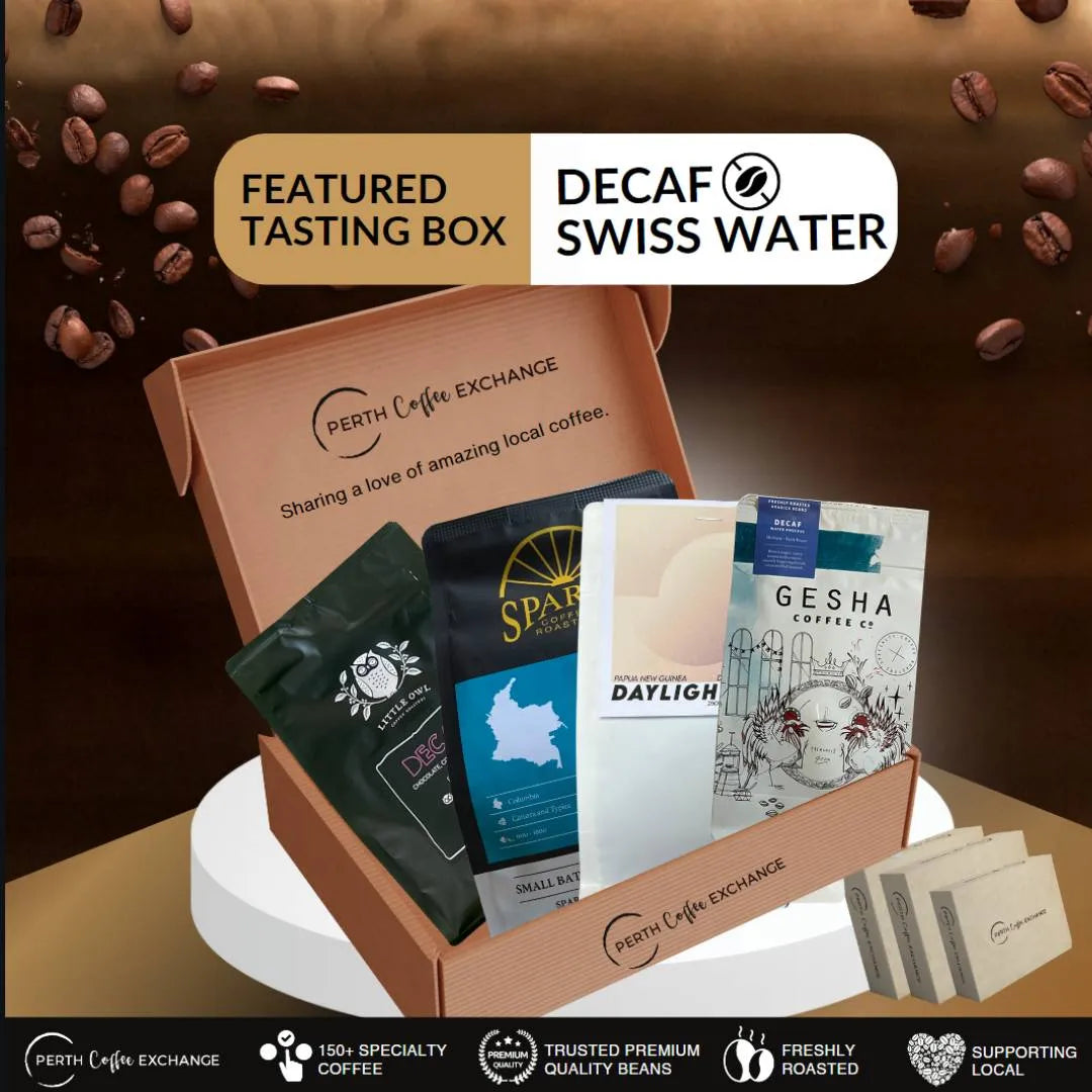 Decaf Swiss Water Tasting Box | PerthCoffeeExchange - all beans