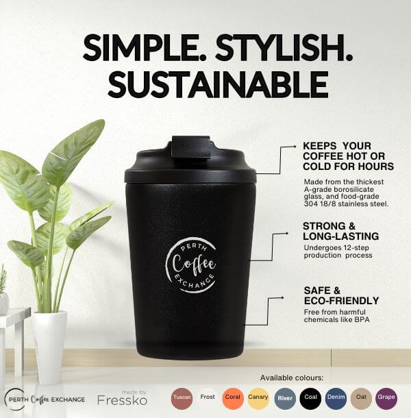 Fressko cup exclusive Perth Coffee Exchange Merch