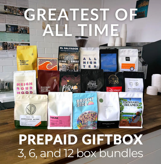 Greatest of All Time (GOAT) prepaid gift box – 3, 6, or 12 months of legendary coffee!