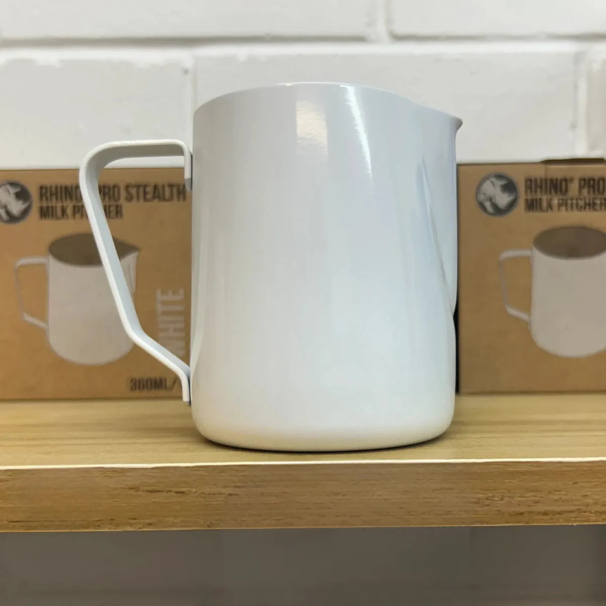 Rhino Pro Stealth Milk Pitcher 360ml (White) Perth Coffee Exchange Coffee Accessories