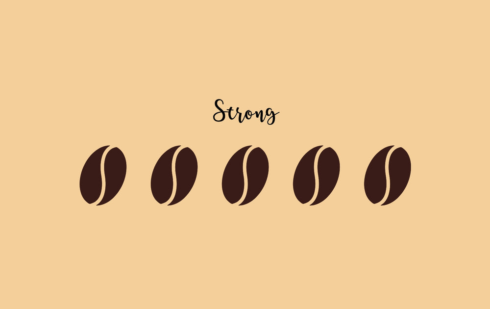 Image of coffee beans representing strong coffee. Click to shop our range of strong full bodied coffees. Includes the best coffee in 2022